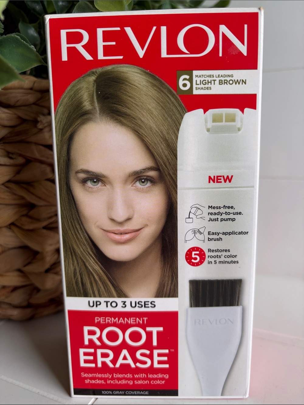 Revlon Permanent Root Erase Touch-Up - Light Brown #6 DISCONTINUED Hard 2 Find